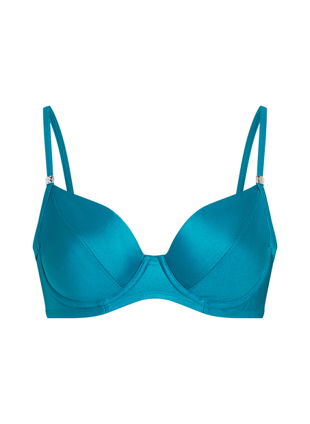 Top de bikini con aros sin relleno Aqua, Verde