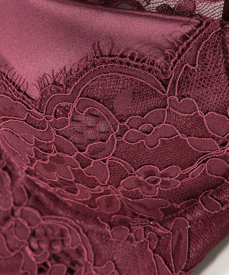 Sujetador de aros preformado de estilo longline Heather, Rojo