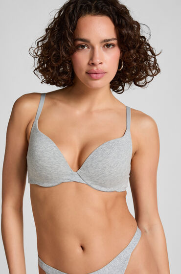 Hunkemöller Sujetador push-up de algodón preformado y con aros Gris