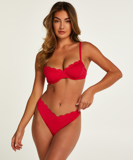 Top de bikini no preformado Lunares, Rosa
