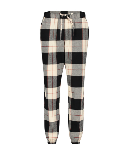 Pantal&oacute;n de pijama Twill Check, Negro