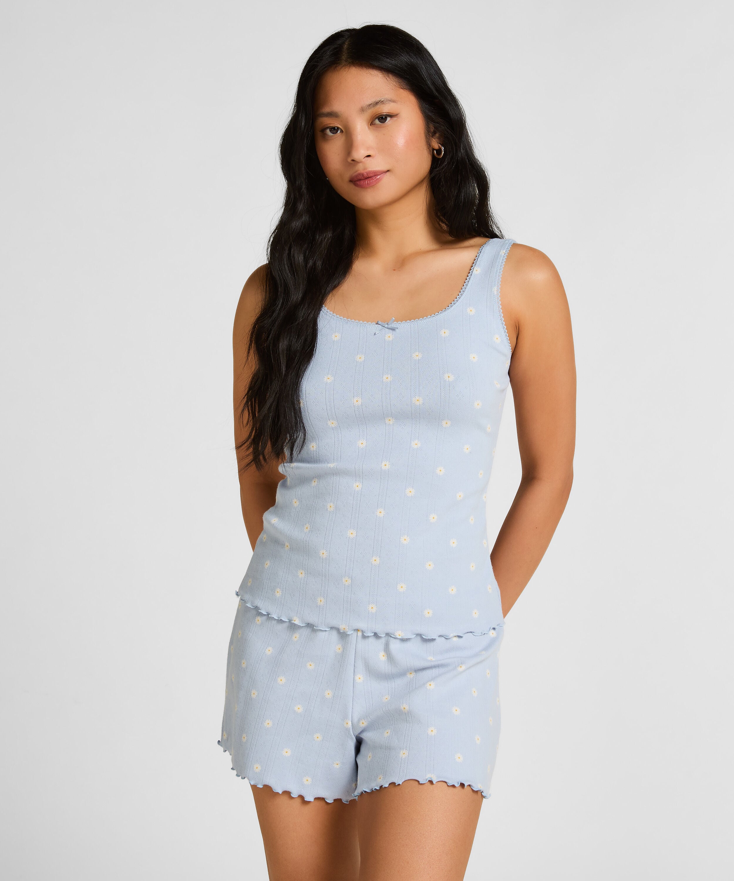 Camiseta sin mangas en pointelle