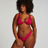 Top de bikini de aros no preformado Scallop, Rosa