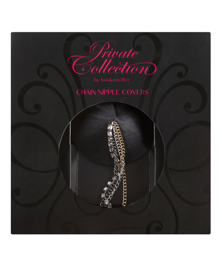 Cubre-pezones Chain Private, Negro