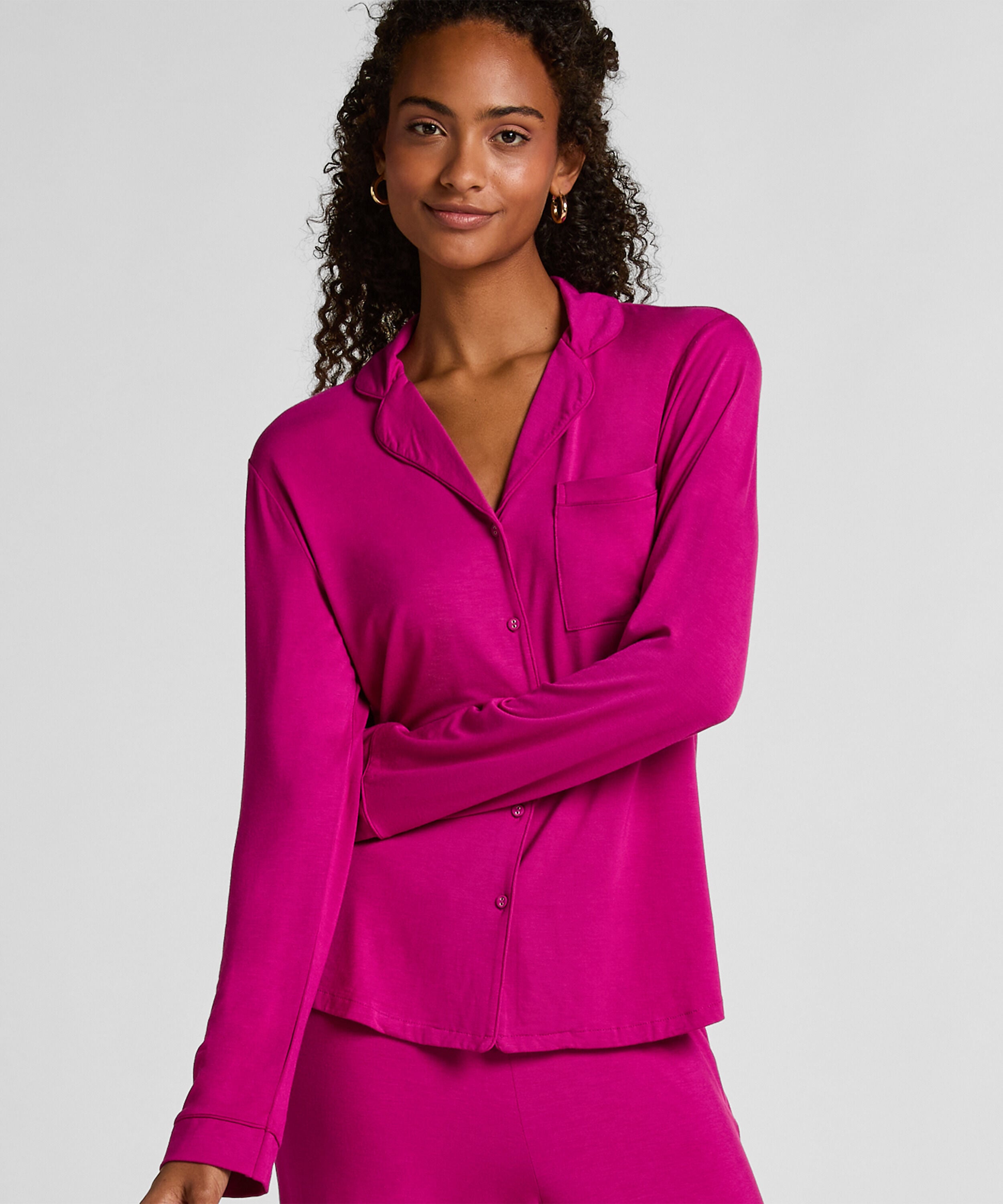 Chaqueta de manga larga de jersey Essentil, Rosa