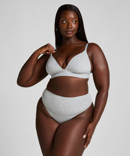 Bralette de algod&oacute;n, Gris