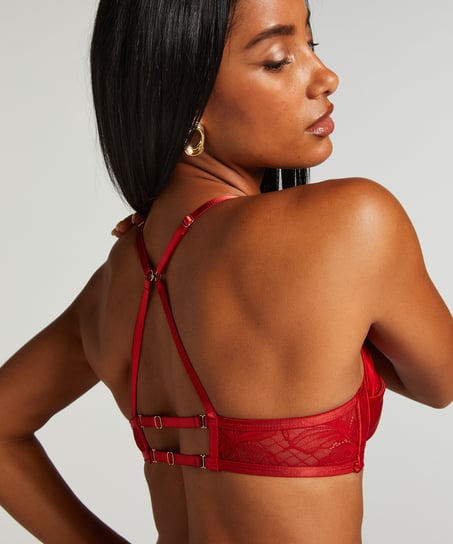 Sujetador sin aros y sin relleno Chayna, Rojo