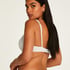 Top de bikini de aros no preformado Scallop, Blanco