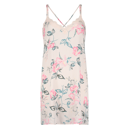 Vestido combinaci&oacute;n tejido, Beige