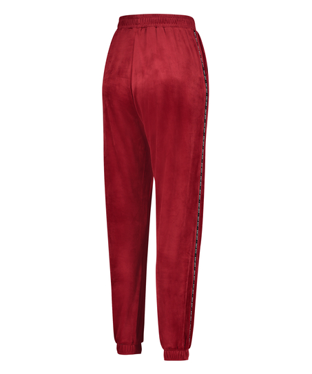 Pantal&oacute;n de deporte de terciopelo Loosefit, Rojo