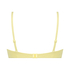 Top de bikini con aros, sin tiras y acolchado Scallop Copa E +, Amarillo