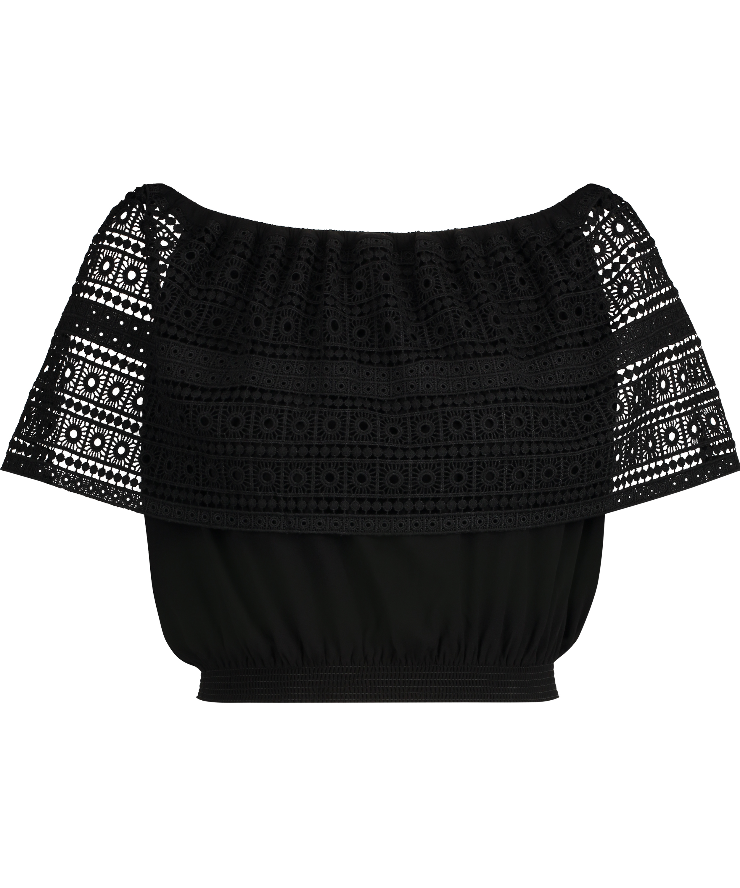 Top Crochet, Negro, main