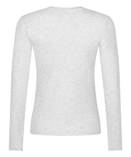 Camiseta de manga larga en algodón suave, Gris