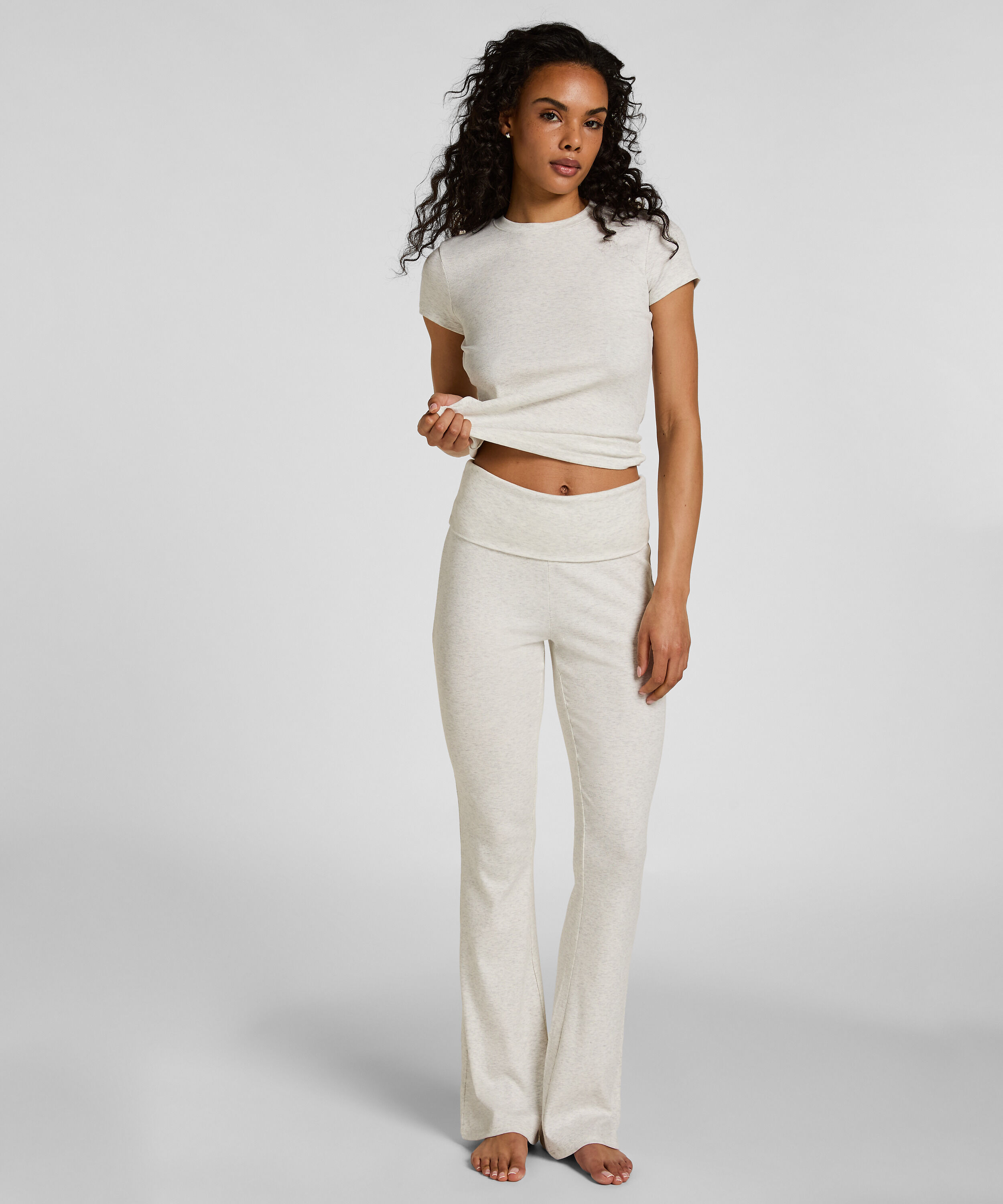 Flared Lounge Pants, Gris