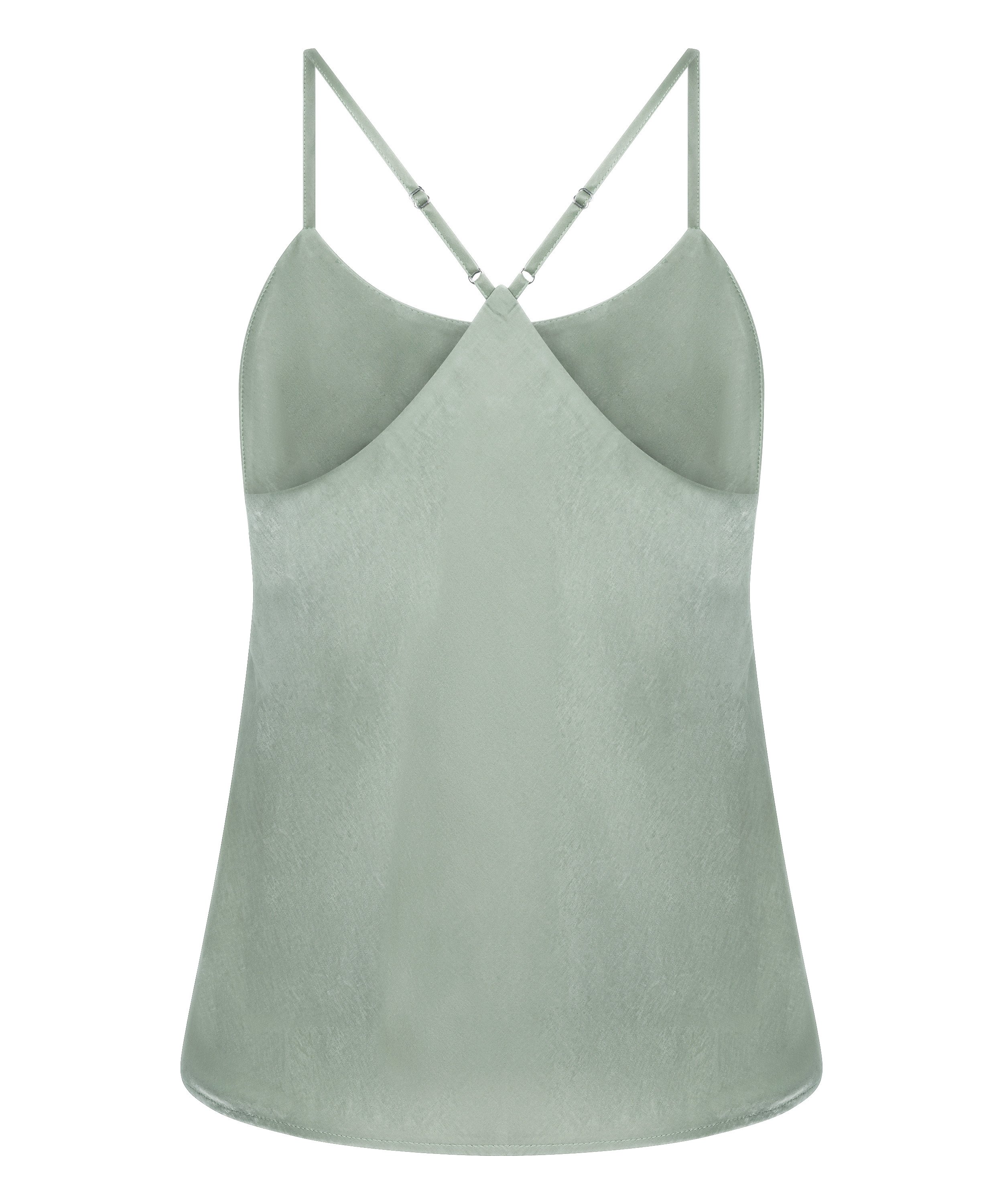 Camiseta top Satin Ayla, Verde, main