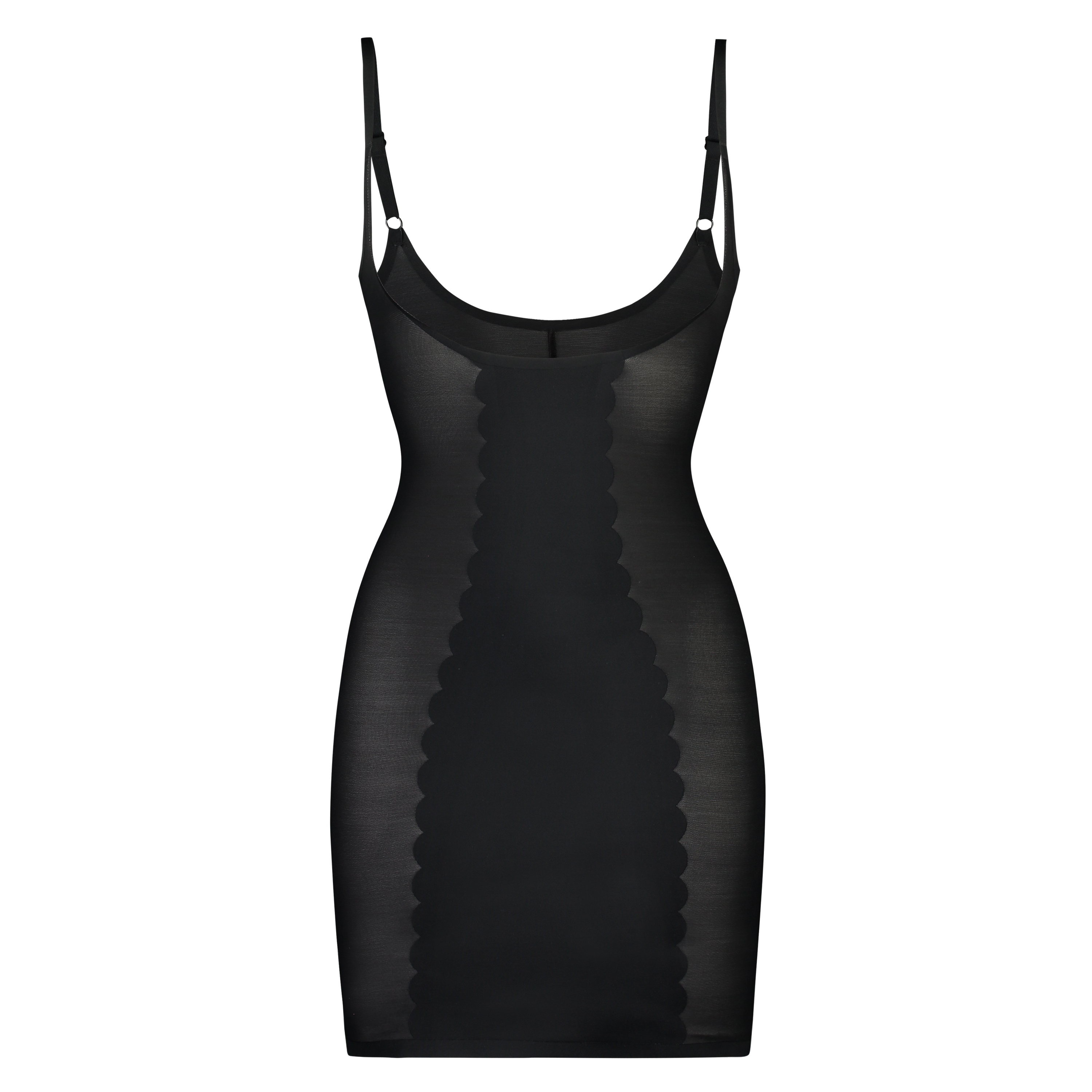 Vestido festoneado moldeador - Level 3, Negro, main