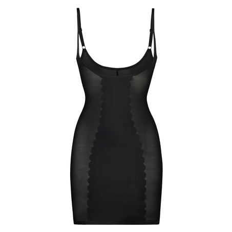Vestido festoneado moldeador - Level 3, Negro