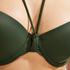 Top de bikini con aros y preformado Luxe, Verde