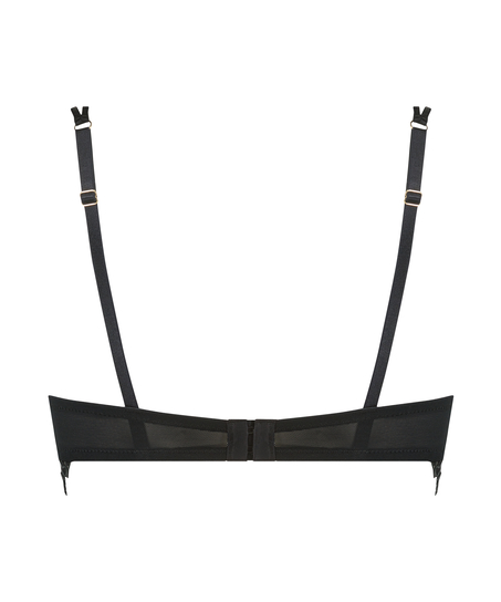 Sujetador con aros de línea larga sin relleno Mila, Negro