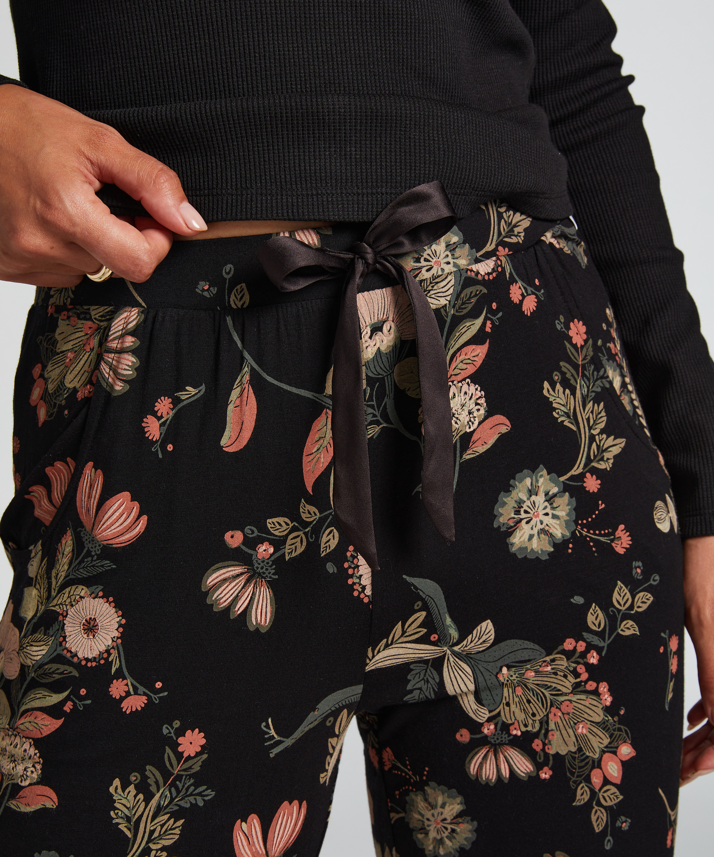 Petite pantal&oacute;n de pijama, Negro, main