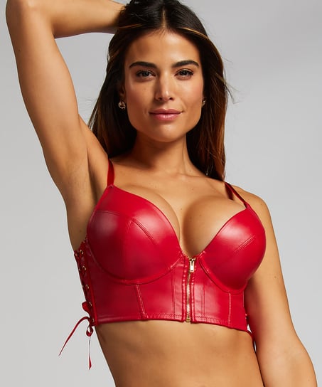 Sujetador push-up de aros preformado Manu, Rojo