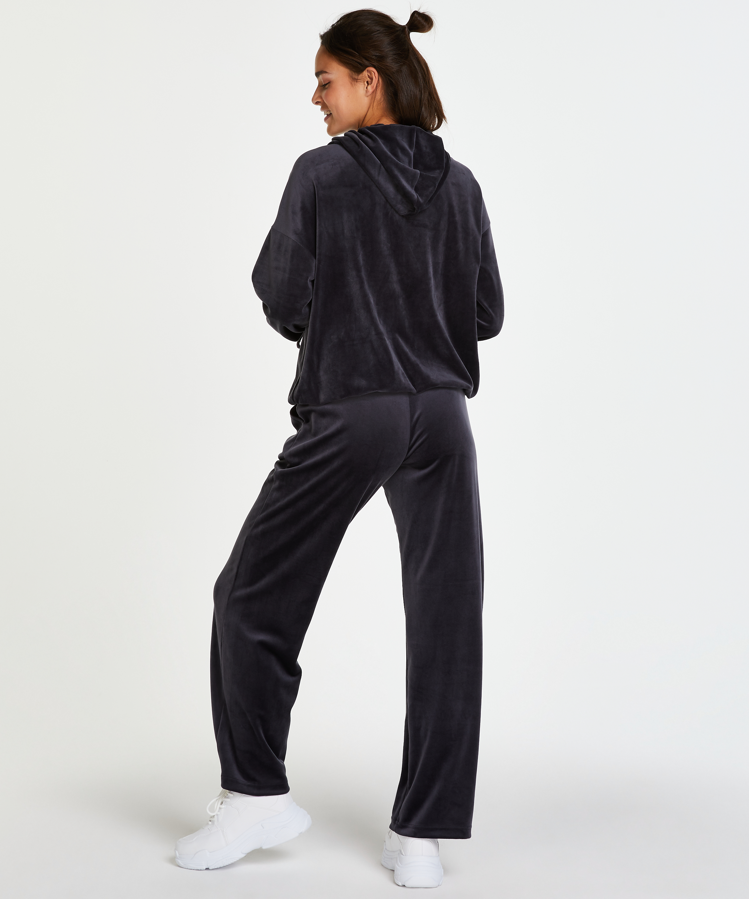 Pantal&oacute;n de pijama de terciopelo, Gris, main