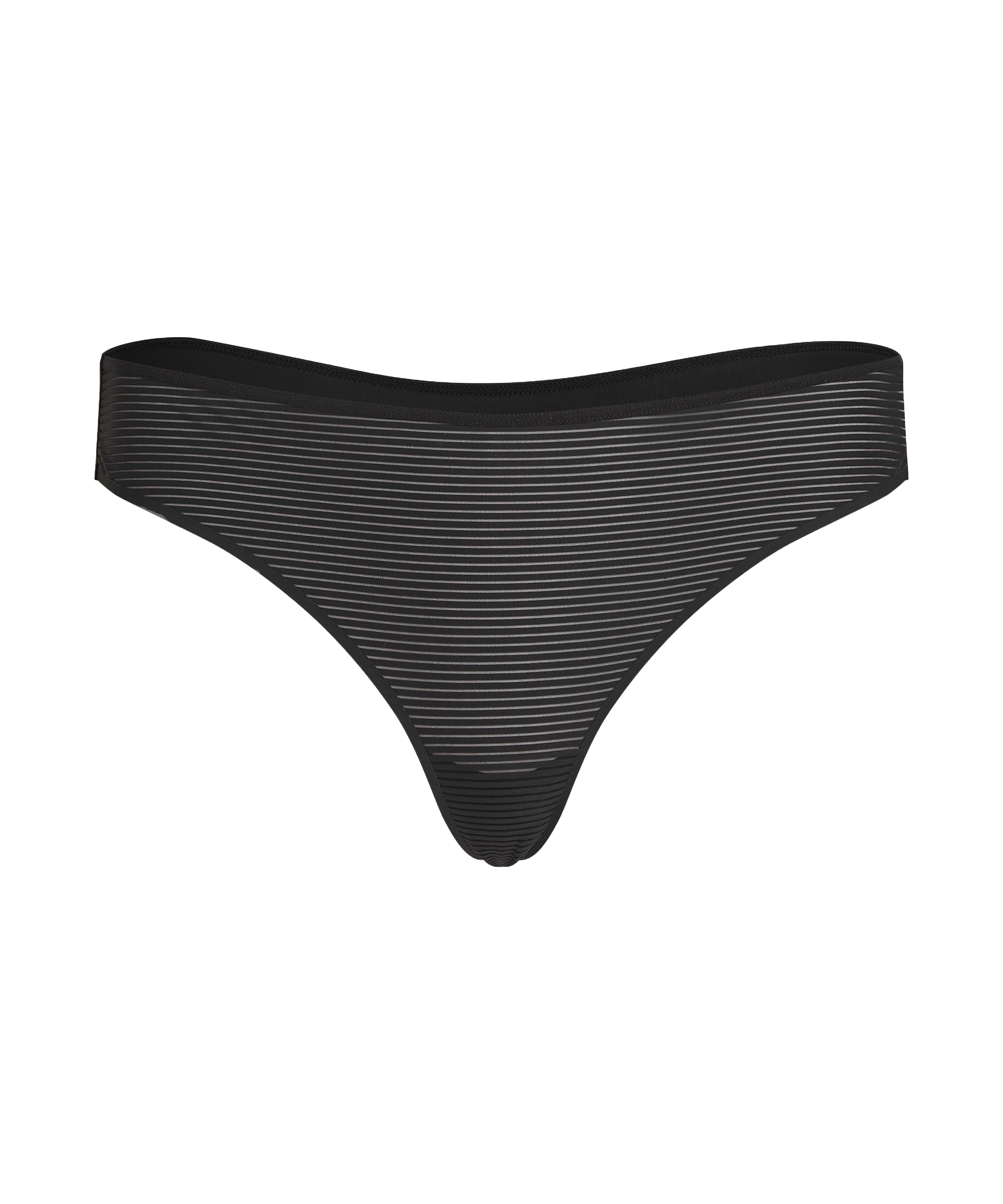 Tanga invisible Stripe mesh, Negro, main