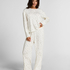 Pyjama Pant Loose Pointelle, Blanco