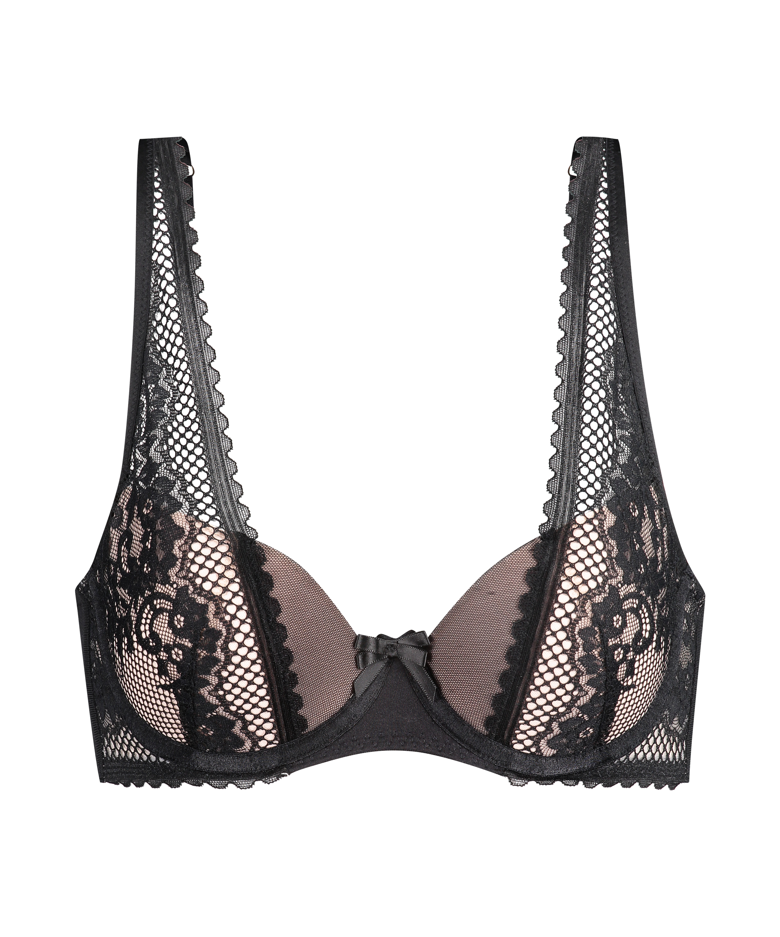 Sujetador con aros preformado de media copa Malika, Negro, main