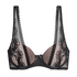 Sujetador con aros preformado de media copa Malika, Negro