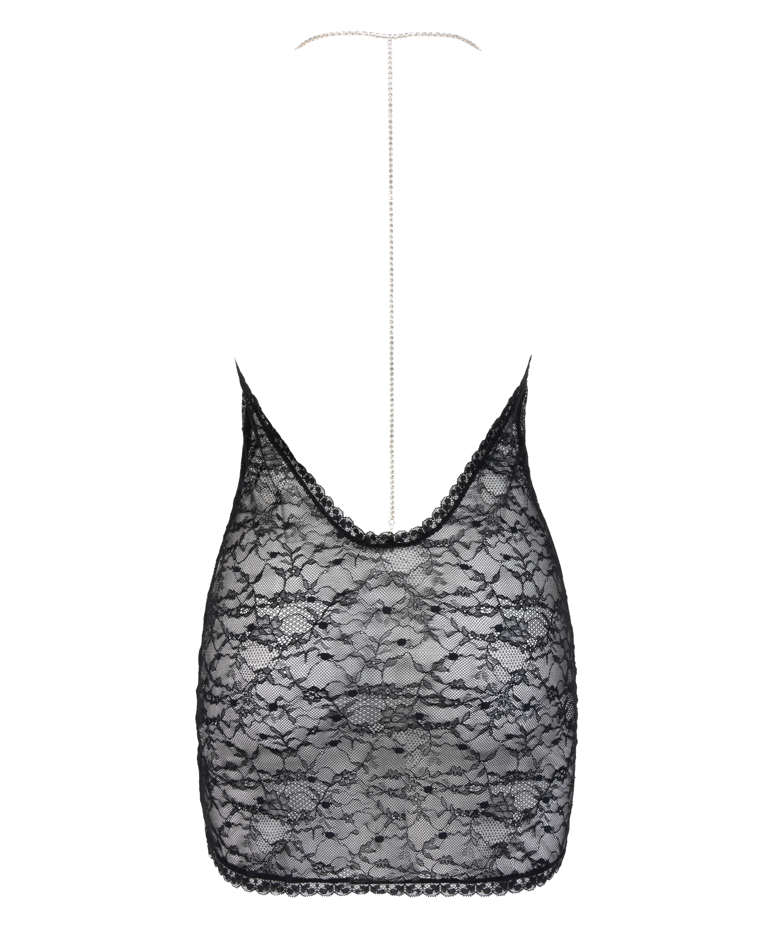 Vestido lencero Mireia, Negro, main