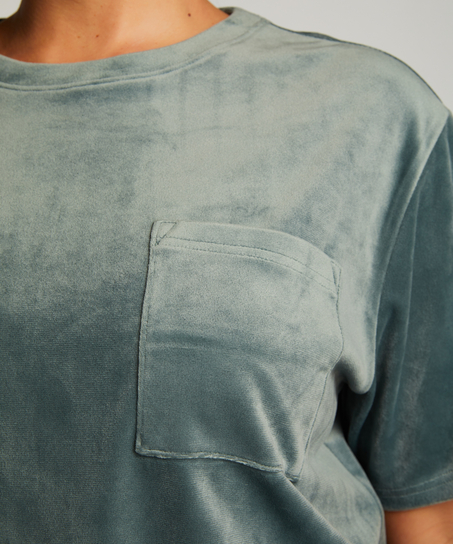 Top de terciopelo Pocket, Verde