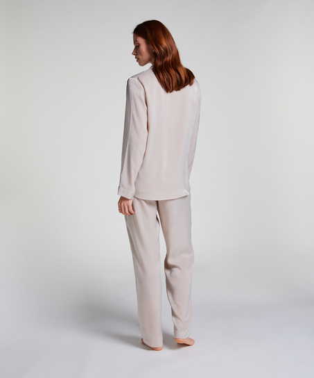 Pantal&oacute;n de sat&eacute;n, Beige