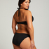 Top de bikini con aros preformado Scallop, Negro
