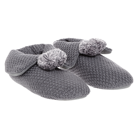Slippers booty pompom, Gris