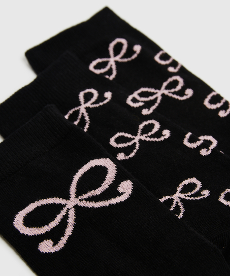 2 Pares Calcetines Algodón, Gris