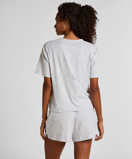 Conjunto de pijama de punto Heart, Gris