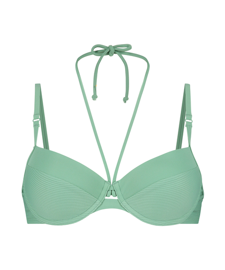 Top de bikini con aros preformado Sienna, Verde