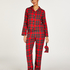Conjunto de pijama Check Twill, Rojo