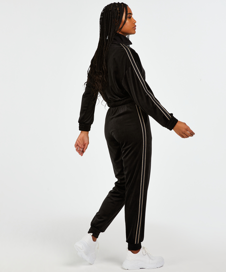 Pantalón de deporte de terciopelo HKMX, Negro