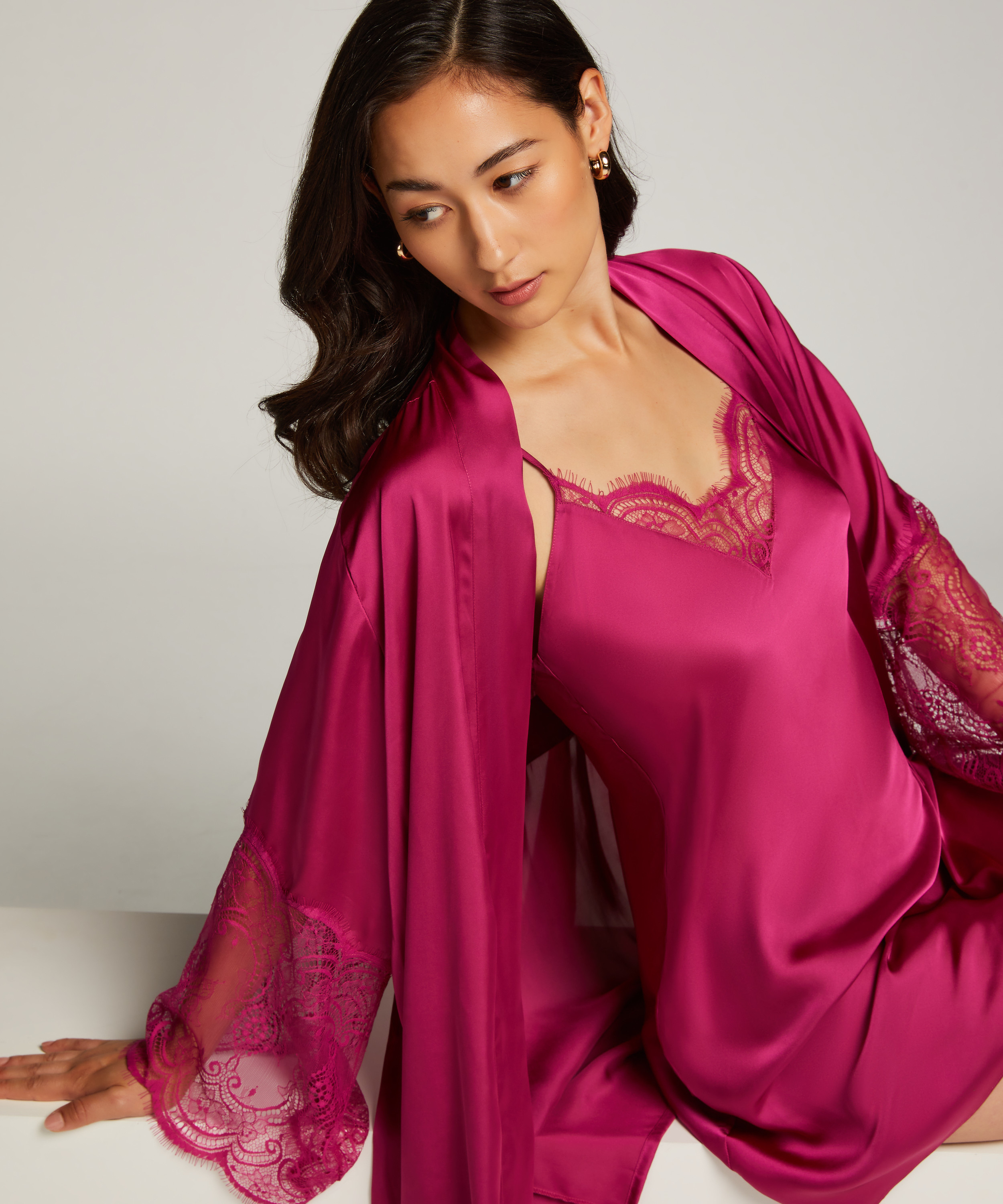 Vestido lancero Satin, Rosa, main