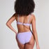 Top de bikini de aros no preformado Scallop, Morado