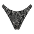 Braguita brasile&ntilde;a de bikini de tiro alto Paisley, Negro