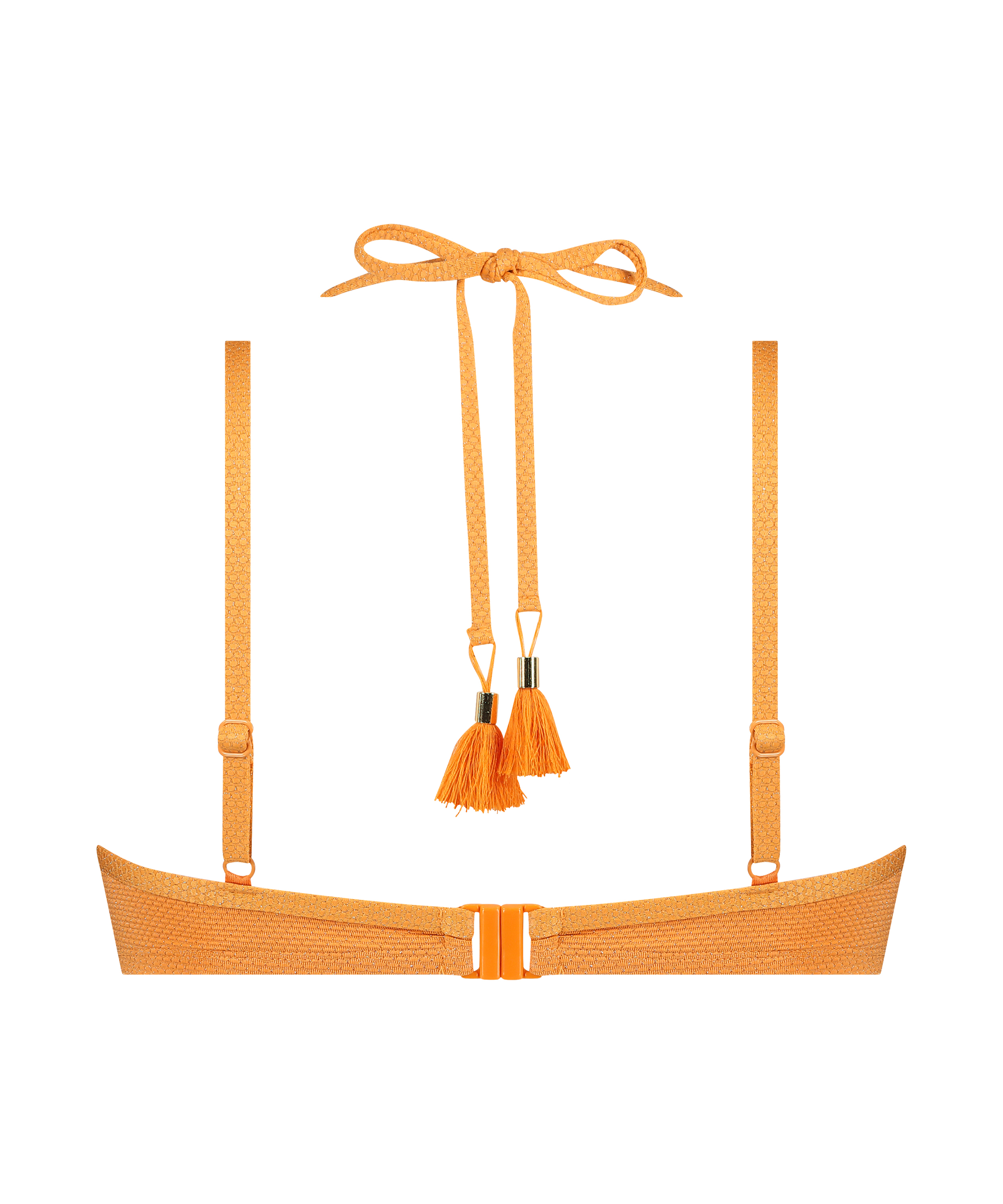 Top de bikini de lúrex Scallop, Naranja, main