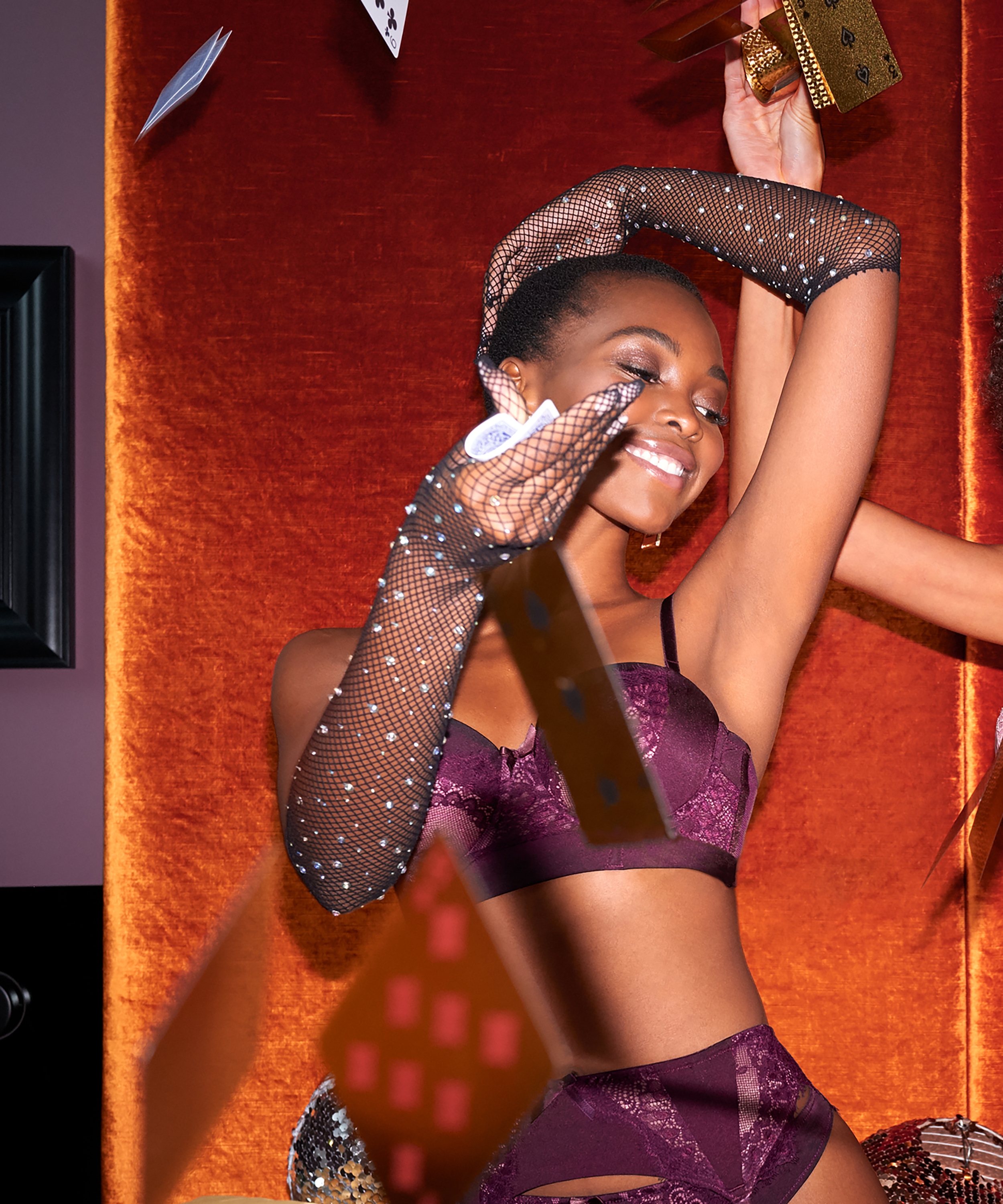 Sujetador cors&eacute; de aros preformado sin tirantes Macy, Morado, main