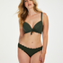 Top de bikini con aros preformado Scallop Glam, Verde
