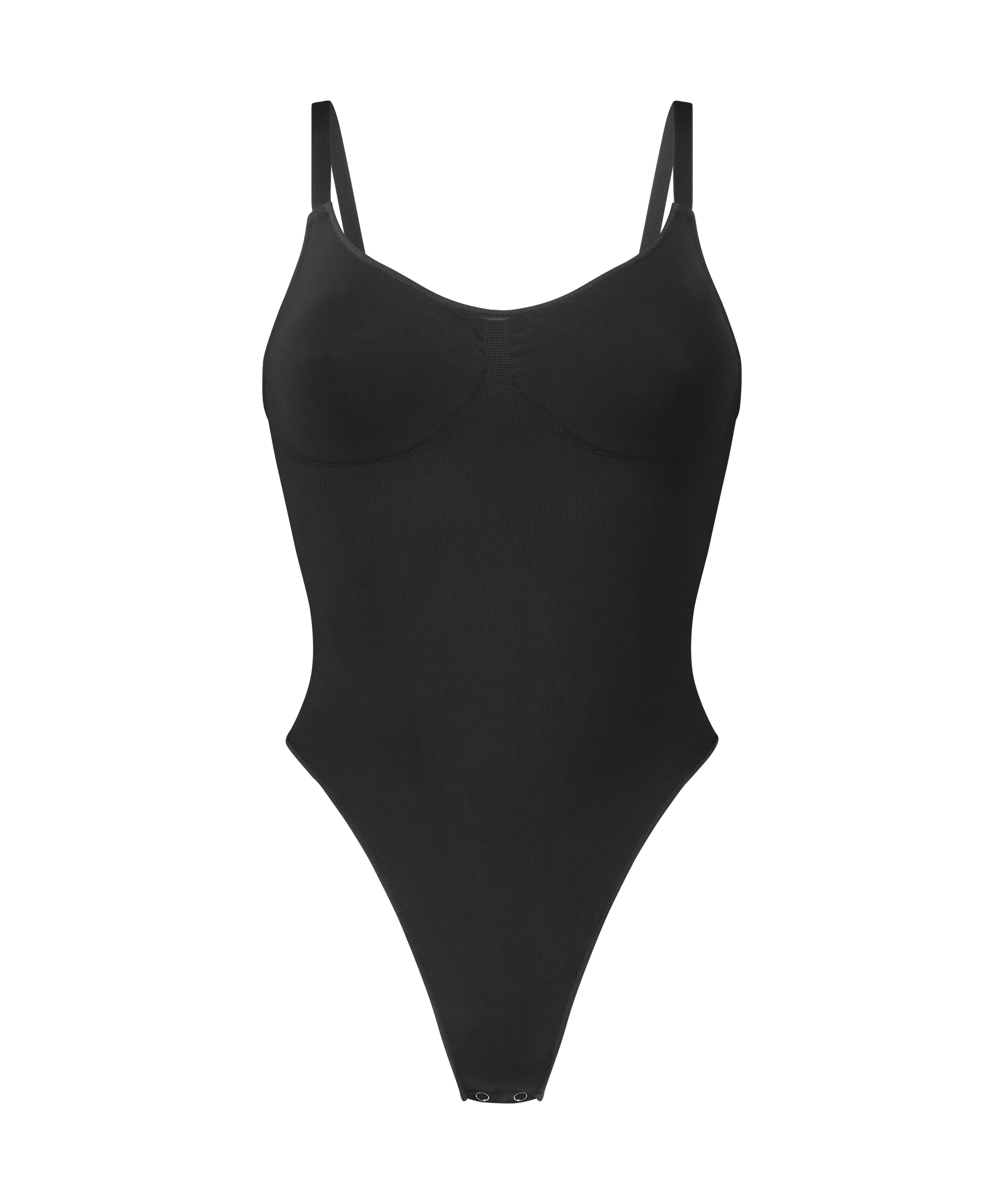 Bodi formació sin costuras de tiro alto, Negro, main