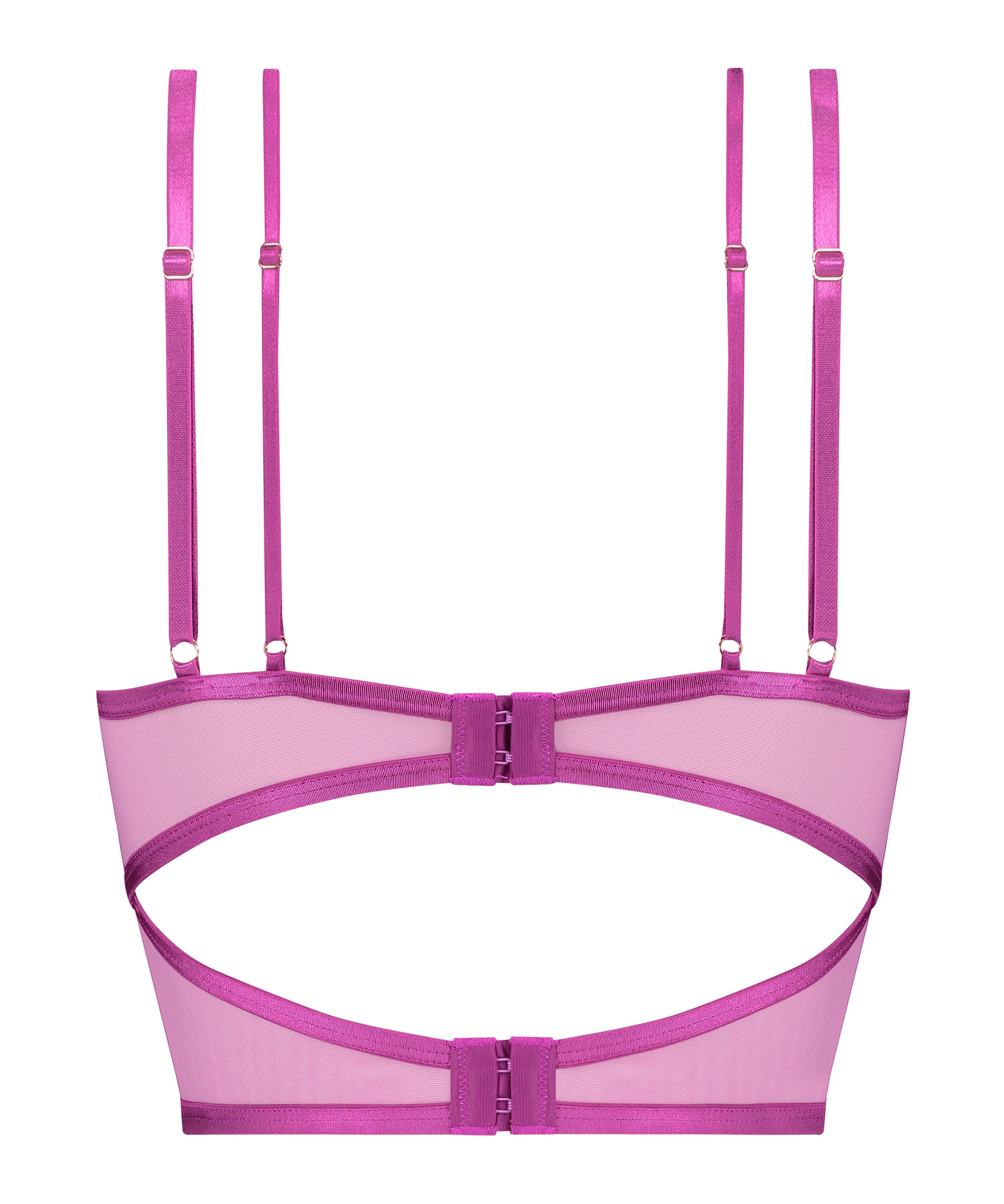 Sujetador largo con aros y sin relleno Constance, Morado, main