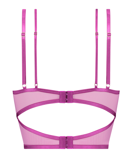 Sujetador largo con aros y sin relleno Constance, Morado