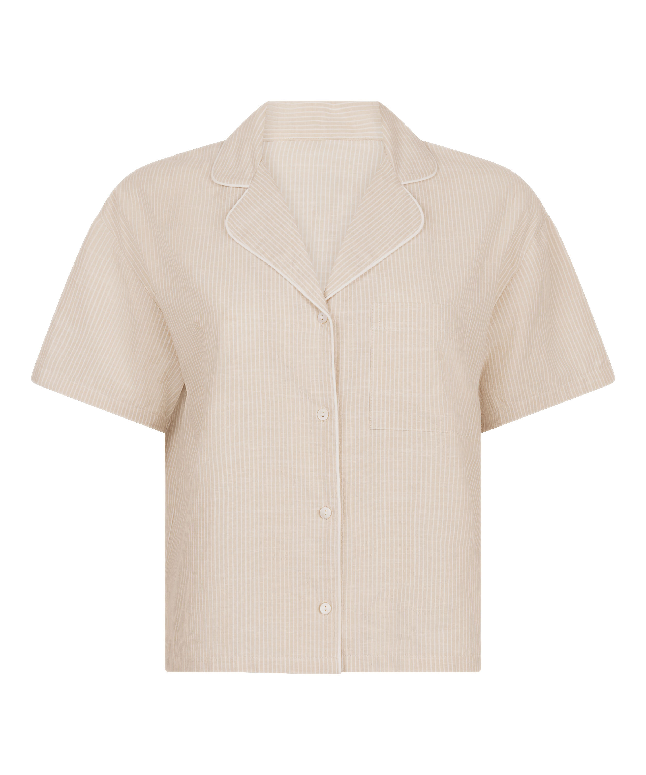 Top a rayas de algod&oacute;n Jacket, Beige